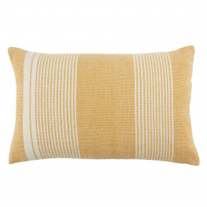  Living Carinda Indoor/ Outdoor Gold/ Ivory Striped Poly Fill Lumbar Pillow 13x21