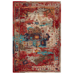 CIT09 Citrine Lilith Red/Aqua Rugs - Red