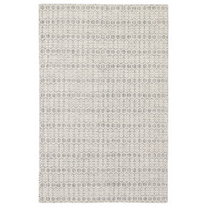 ENC01 Enclave Calliope White/Gray Rugs - White