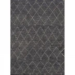 Gray & White Cotton Door mat Rug Indoor Outdoor - 2x3' Zig Zag