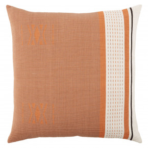 Vibe by  Living Parvati Mauve/ Terracotta Tribal Down Pillow 22 inch
