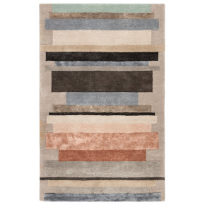 SYN03 Syntax Parallel Gray/Pink  2' x 3' Rug - Gray