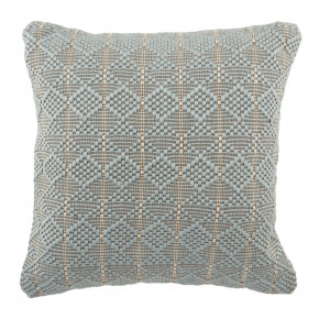Vibe by  Living Lindy Indoor/ Outdoor Light Blue/ Gray Geometric Poly Fill Pillow 22 inch