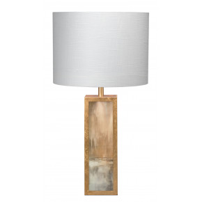 Cloudscape Table Lamp Taupe & Slate Lacquer with Antique Gold Leafed Metal