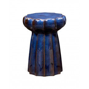 Oyster Side Table In Midnight Reactive Glaze Ceramic