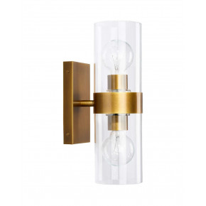 Chatham Wall Sconce In Antique Brass W/ Clear Glass