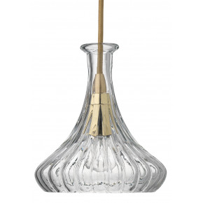 Isabella Carafe Pendant Clear with Brass