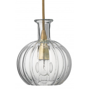 Sophia Carafe Pendant Clear with Brass