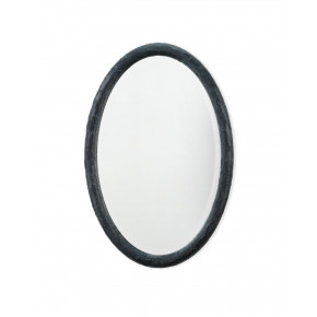 Ovation Oval Mirror In Textured Charcoal Resin