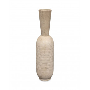 Channel Decorative Vase In Off White Ceramic