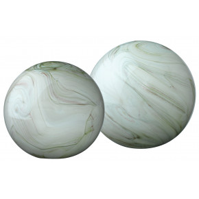 Cosmos Glass Balls Sage Swirl