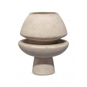Foundation Decorative Vase In Off White Ceramic