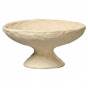 Garden Cotton Mache Pedestal Bowl, Cream