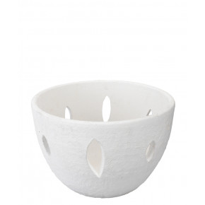 Lacerated Bowl Textured Matte White