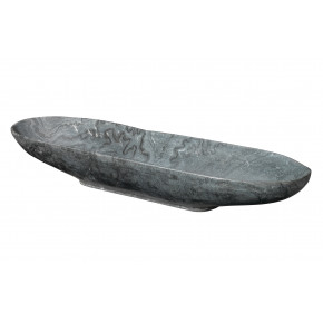 Long Oval Marble Bowl Grey Marble