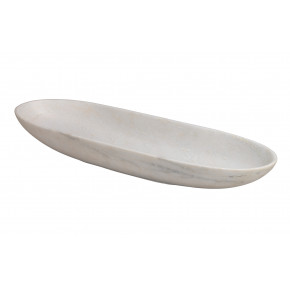 Long Oval Marble Bowl White Marble