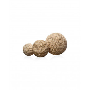 Malibu Balls In Off White Corn Straw  (Set Of 3)