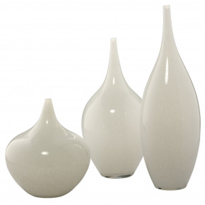 Nymph Decorative Vases (set of 3) White Glass