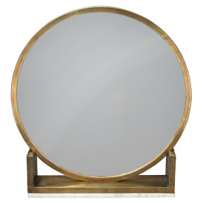 Odyssey Decorative Mirror, Antique Brass