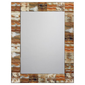 Rectangle Mirror Natural Faux Horn