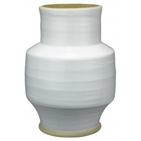 Solstice Ceramic Vase White and Natural Ceramic