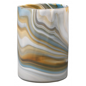 Terrene Medium Vase Grey Swirl Glass