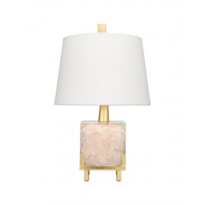 Bijou Table Lamp Pink Quartz & Gold Leaf