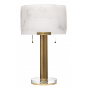 Elancourt Table Lamp White & Antique Brass