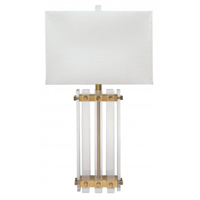 Grammercy Table Lamp Acrylic & Antique Brass