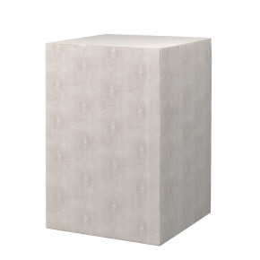 Structure Square Side Table Ivory Faux Shagreen