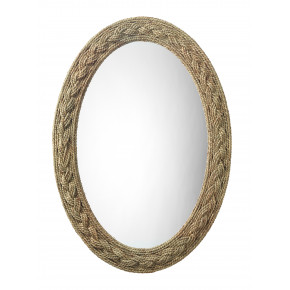 Lark Braided Seagrass Oval Mirror