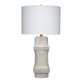 Rail Polyresin Table Lamp, White