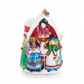 Eight Maids A-Milking Glass Ornament