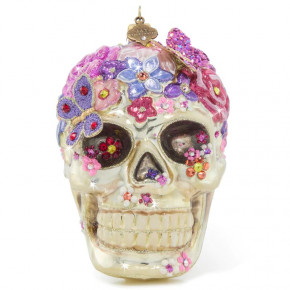 Floral Skull Ornament