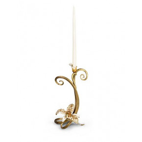 Mirabelle Orchid Single Candlestick - Golden (Special Order)