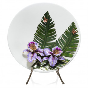 Orchid and Banana Leaf Platter with Stand (Special Order)