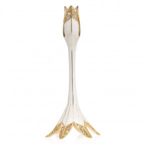 Abraham Tulip Medium Candle Stick Holder White Pearl (Special Order)