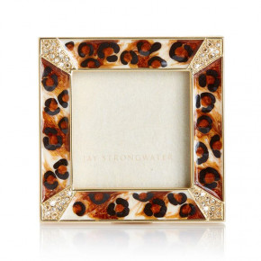 Leopard Spotted Pave Corner 2" Square Picture Frame