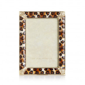 Leopard Spotted Pave Corner  4" x 6" Picture Frame