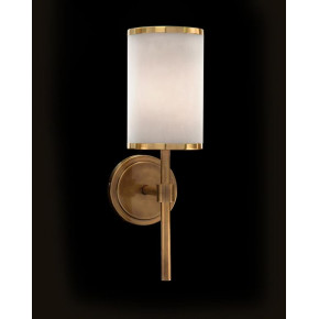 Brass-Banded One-Light Wall Sconce