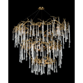 Branched Crystal Twenty-Light Chandelier