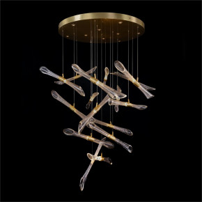 Rhapsody Fluted and Seeded Glass Tubes Chandelier 32"H X 40"W X 40"D