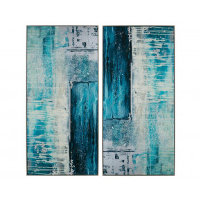 Mary Hong's Which Way Diptych 61"H X 29.25"W X 2"D