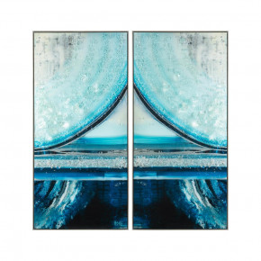 Mary Hong's Motion Diptych 69.25"H X 33"W X 2.5"D
