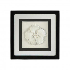 Black-and-White Porcelain Flower II 18"H X 18"W X 3"D