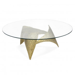 Winged Cocktail Table 16.5"H X 31"W X 31"D Golden Bronze