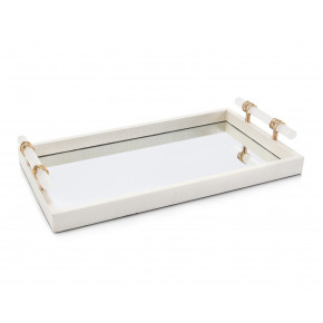 Mirrored Tray with Alabaster Handles