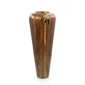 Lagniappe Brown Enamel Vase