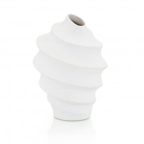 Freesia White Porcelain Vase 13.75"H X 1"W X 9.5"D
