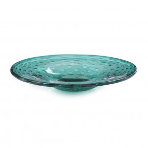 Handblown Teal Glass Bowl 2.75"H X 19"W X 19"D